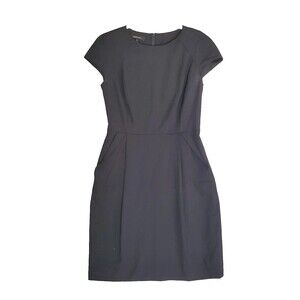 Lafayette 148 New York Women's Wool Blend Knee Length Cap Sleeve Dress 6